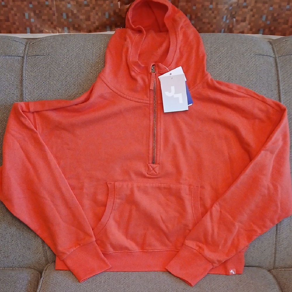 NWT JoyLab Women's Coral Half-Zip, Loose Fit Hoodie, Sz M